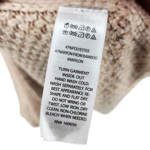 Cupcakes and Cashmere Poncho – Cable Knit with Zipper Front High Collar M / L - Picture 8 of 8